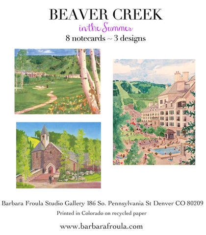 Box of 8 Assorted Beaver Creek Summer notecards